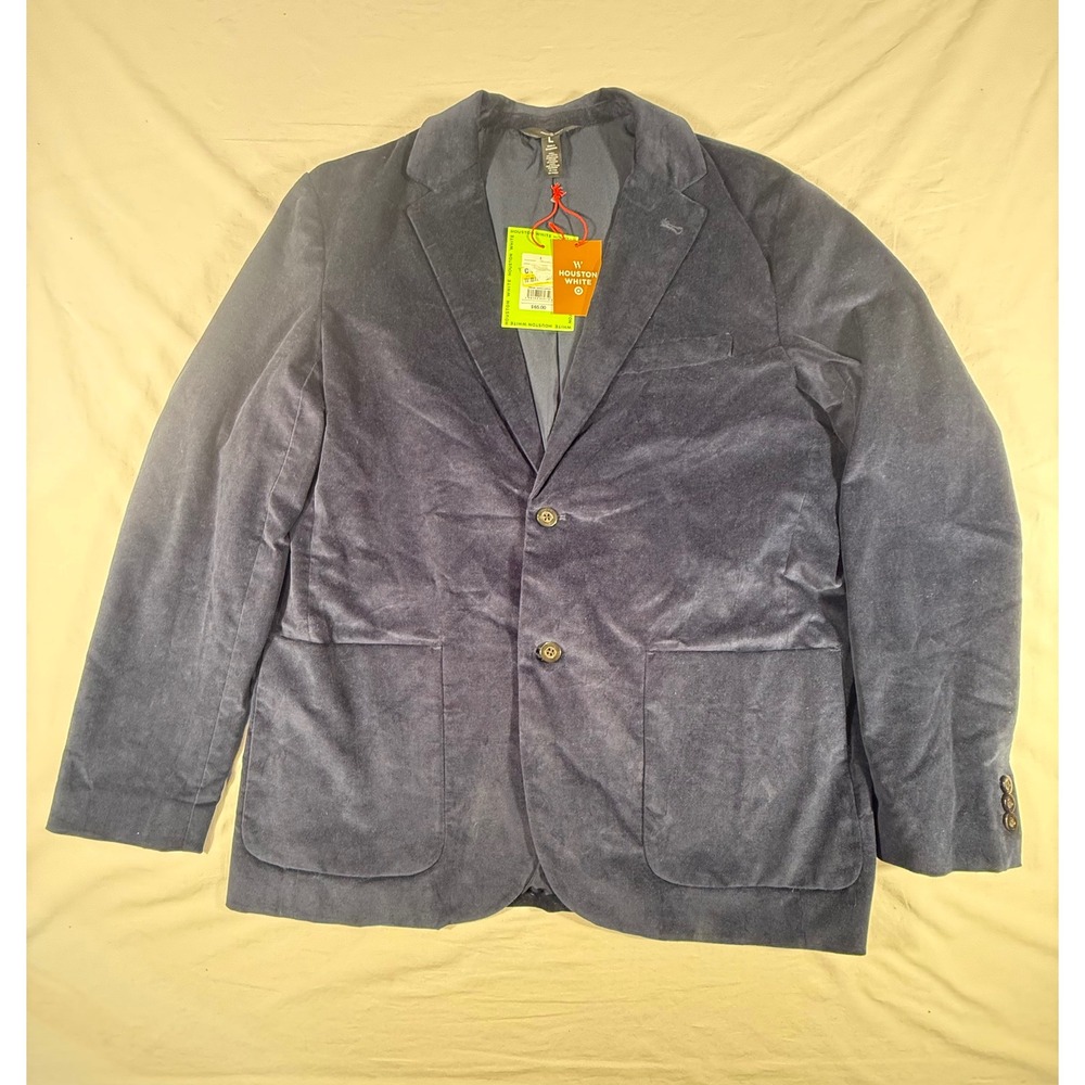 Houston White Blazer Mens Large Navy NEW Velvet Sport Coat